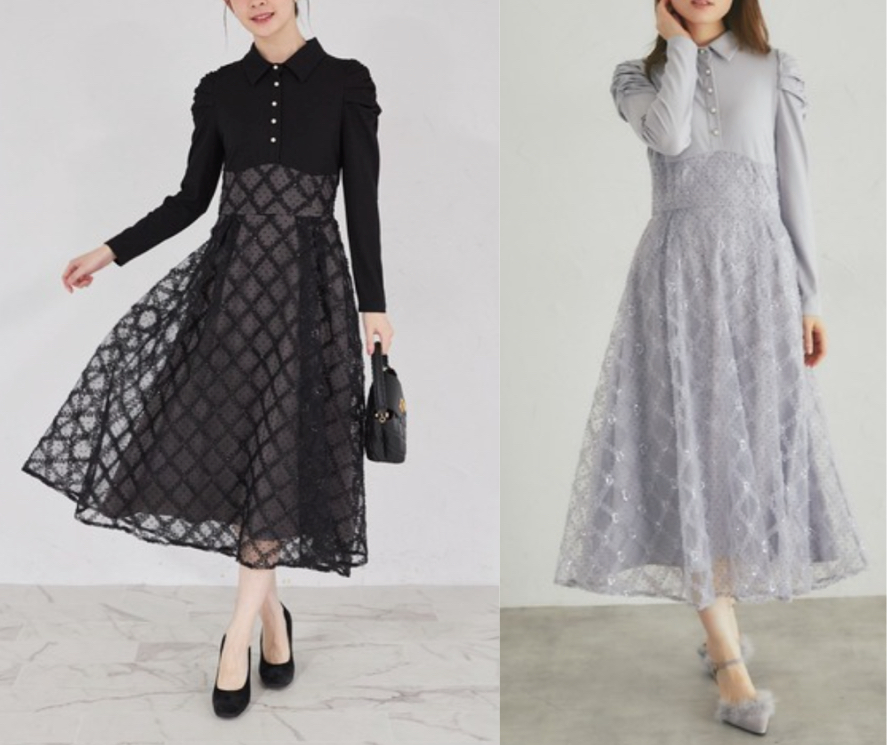 tocco closetブラックのワンピース