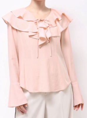 LAGUNAMOON（ラグナムーン）ピンクのラッフルブラウス