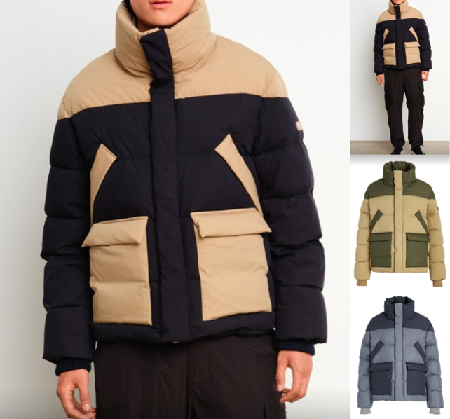 TATRASブラック×ベージュのダウンジャケット