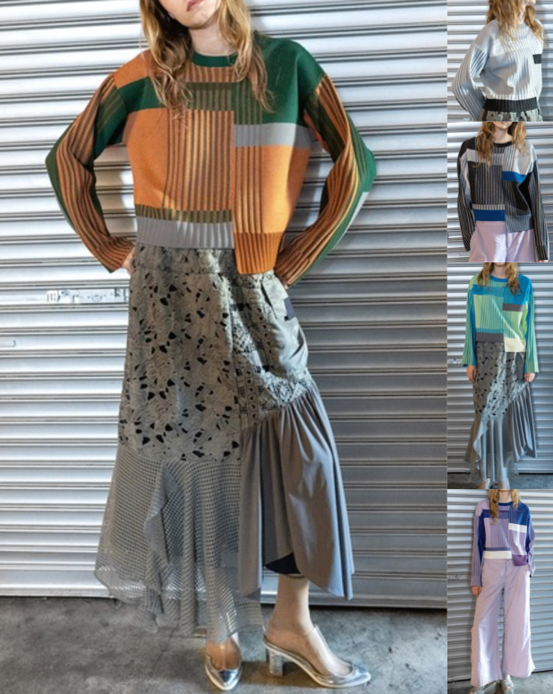 
AULA AILAオレンジの系のアシメニット