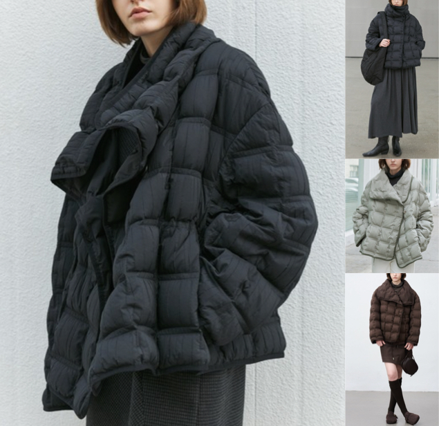 tageechitaブラックのダウンジャケット