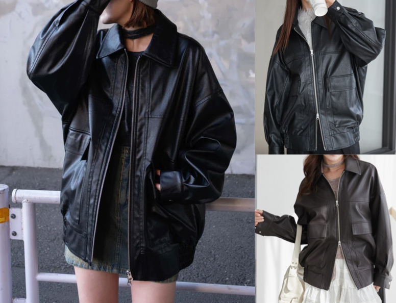 WEGO（ウィゴー）ブラックのレザージャケット