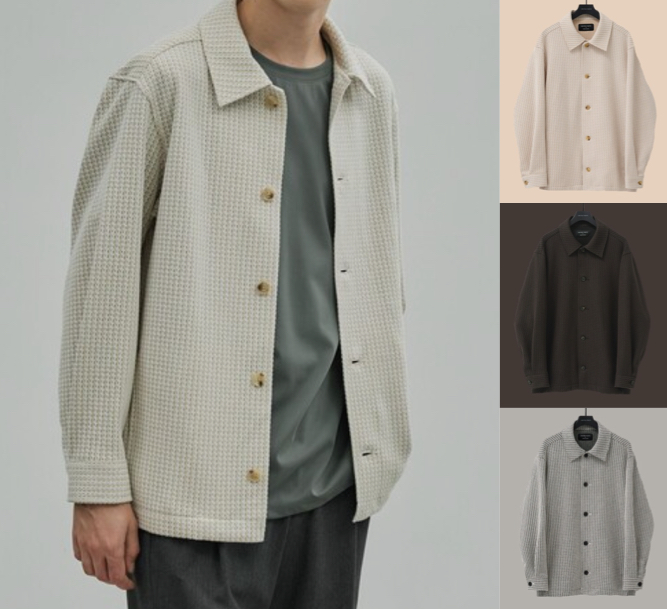 UNITED TOKYO（ユナイテッドトウキョウ）ライトベージュのツイードシャツ