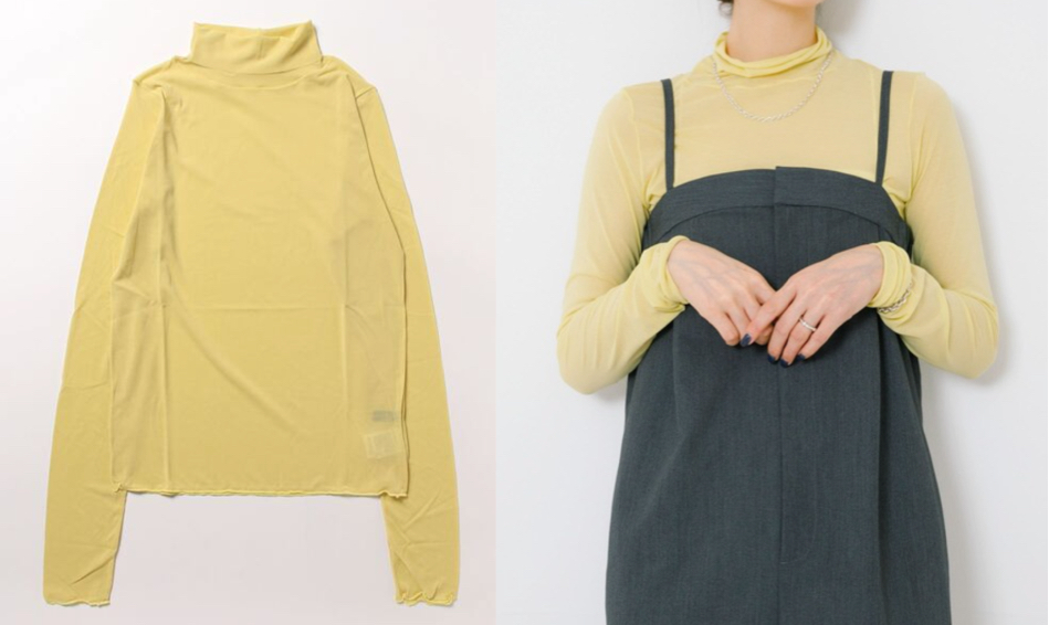 URBAN RESEARCH(アーバンリサーチ)イエローのシアータートルカットソー