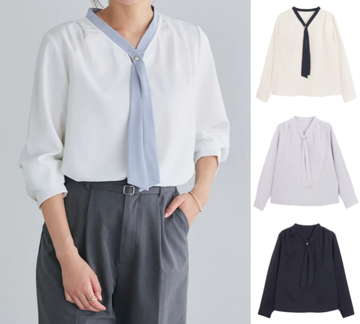 Pierrot(ピエロ)ホワイトのブラウス