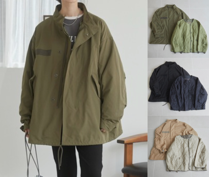 ANGIE(アンジー)カーキのショートモッズコート