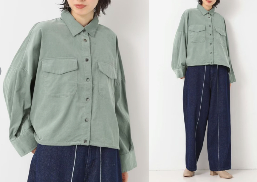 ZAMPA(ザンパ)グリーンのシャツ