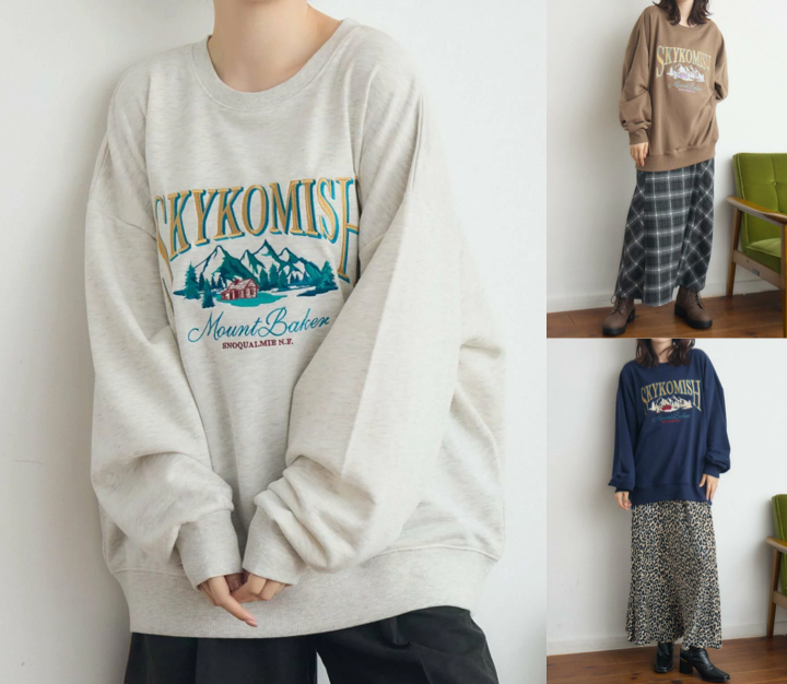 ライトグレーのスウェット