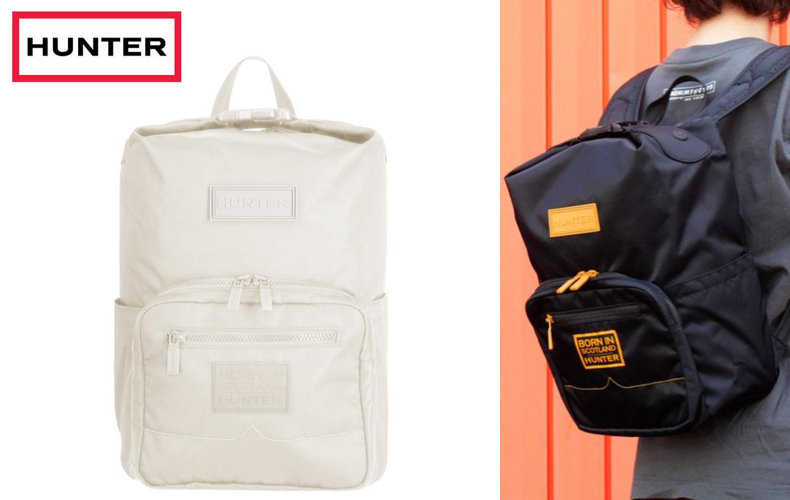 hunterホワイトのリュックサック・バックパック