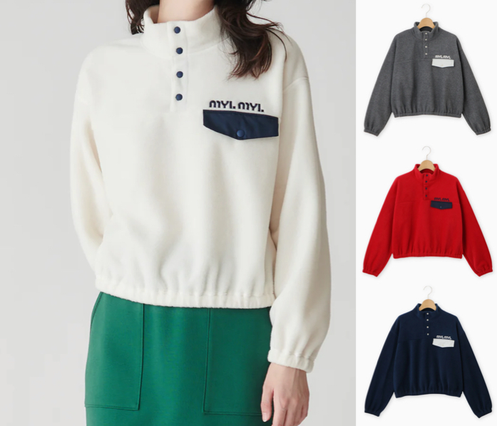 Mylanka（ミランカ）ホワイトのフリースジャケット