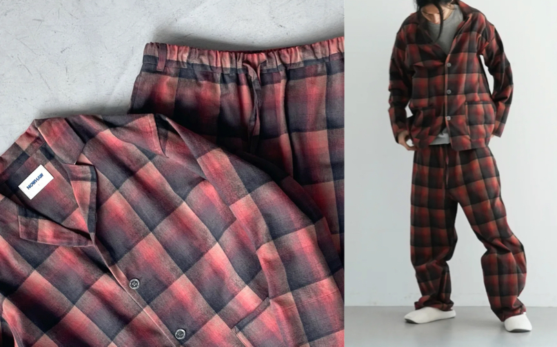 NOWHAW（ノウハウ）赤いチェック柄パジャマ / ルームウェア