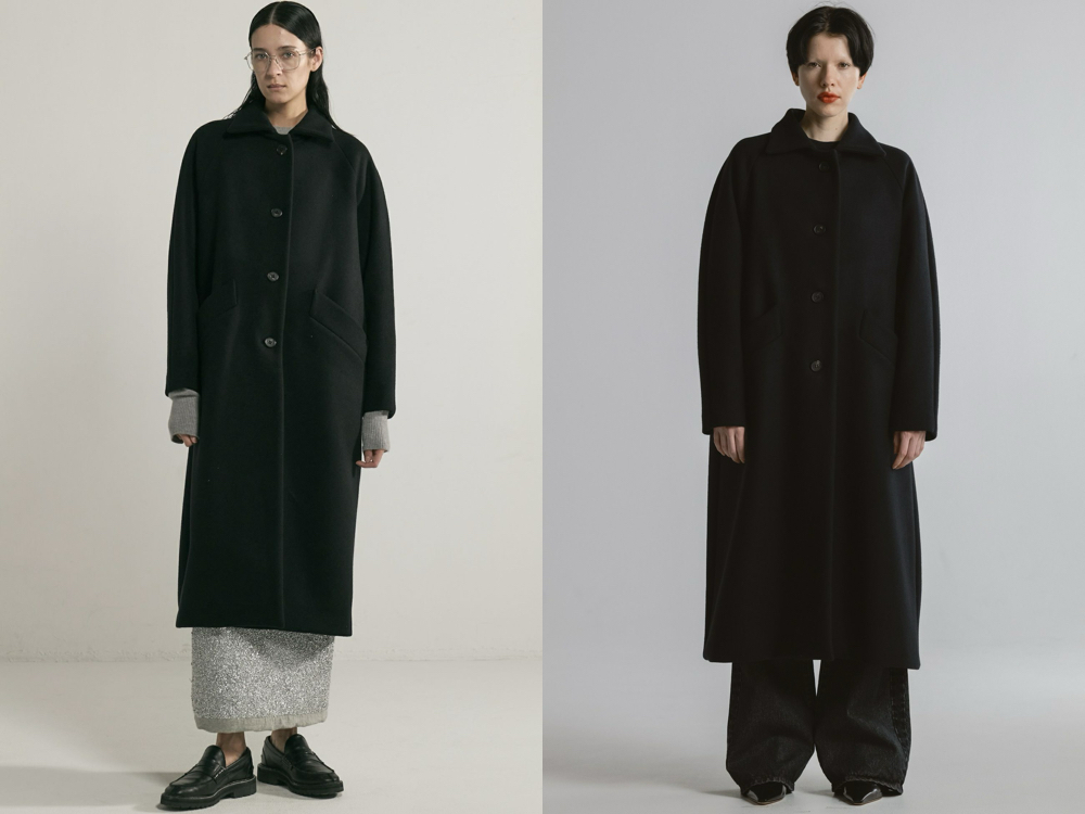 CINOH(チノ)ブラックのロングコート