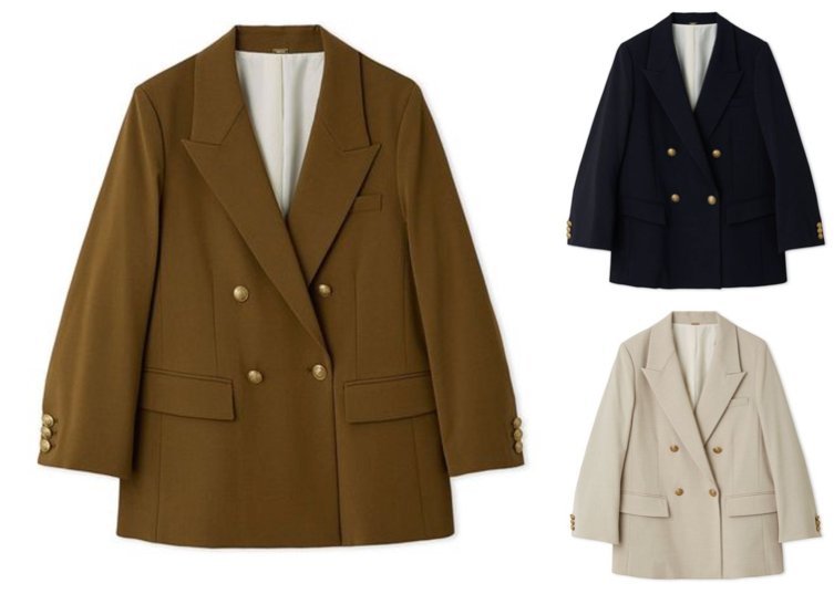 Mila Owen（ミラ オーウェン）ブラウンのゴールドボタンジャケット