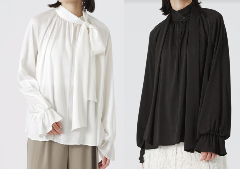 LOVELESS（ラブレス）ホワイトのボウタイブラウス