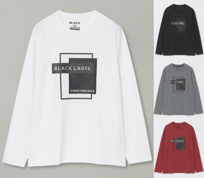 BLACK LABEL CRESTBRIDGE（ブラックレーベルクレストブリッジ）ホワイトのプリントTシャツ