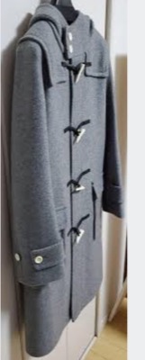 グレーのダッフルコートPLAIN PEOPLE カシミヤ 100% ダッフルコート グレー