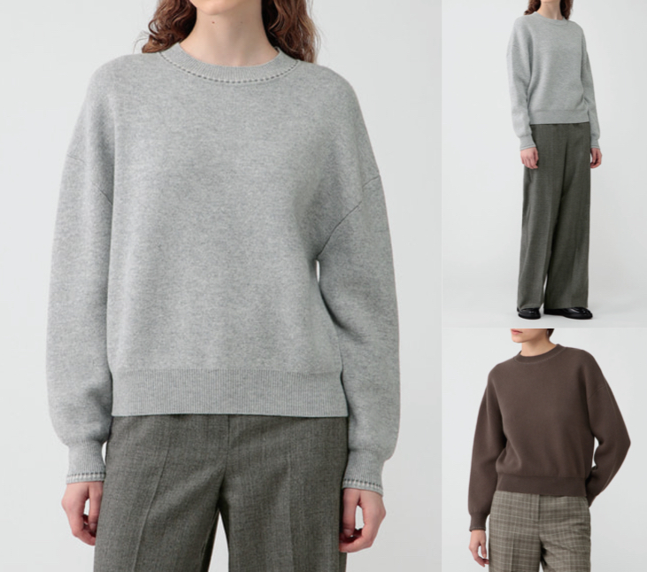 theory.グレーのニット