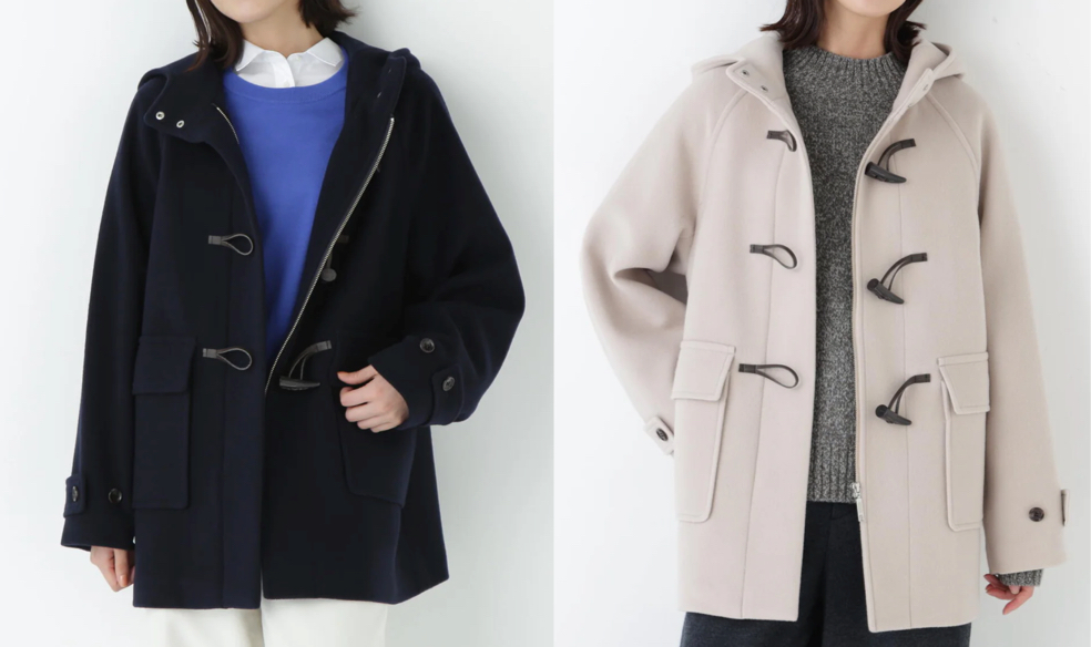 human woman（ヒューマンウーマン）ブラックのダッフルコート