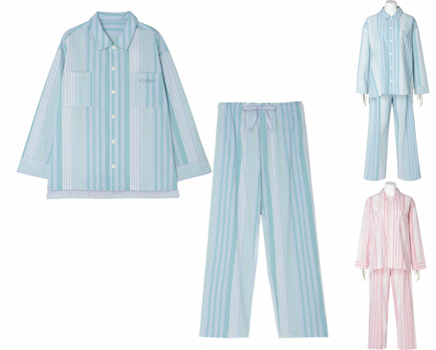KID BLUE（キッドブルー）ホワイトxブルーのストライプ柄パジャマ / ルームウェア