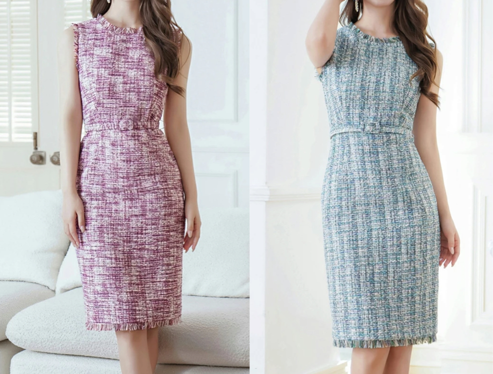 GINZA COUTURE（銀座クチュール）ピンクのフリンジドレス