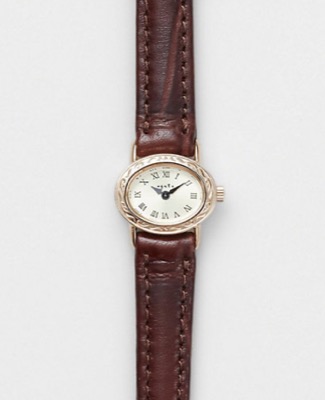 agete（アガット）ブラウンxゴールドの腕時計