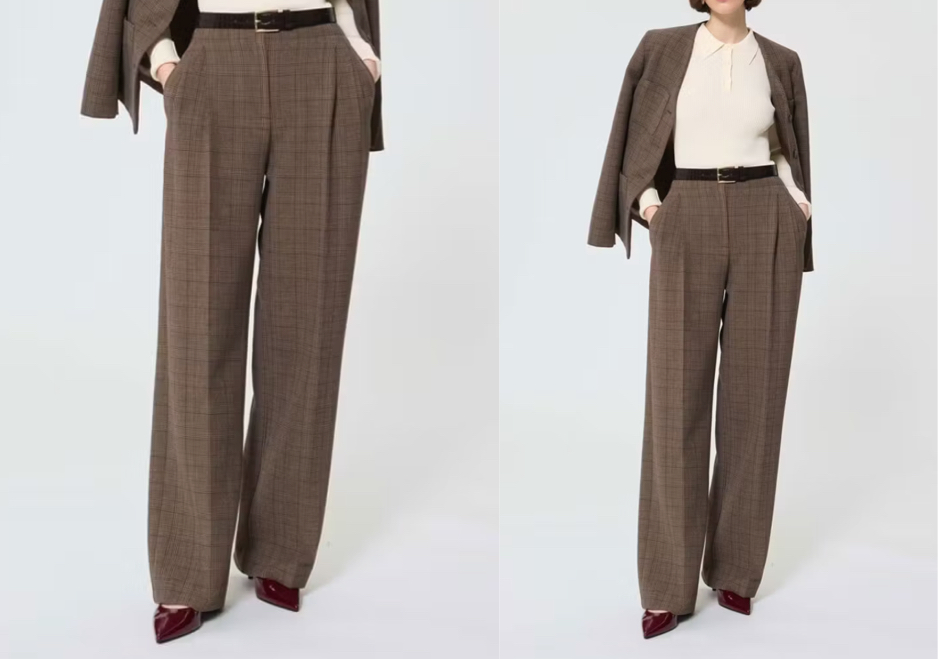 TARA JARMON（タラ ジャーモン）ブラウンのチェックパンツ