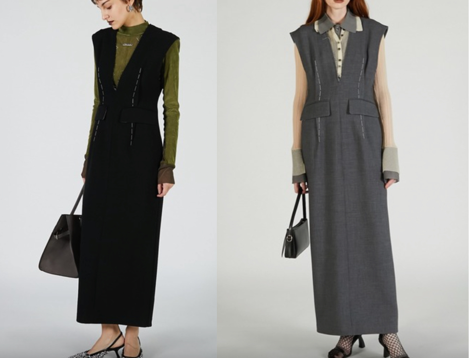 PRANK PROJECT（プランク プロジェクト）ブラックのVネックワンピース