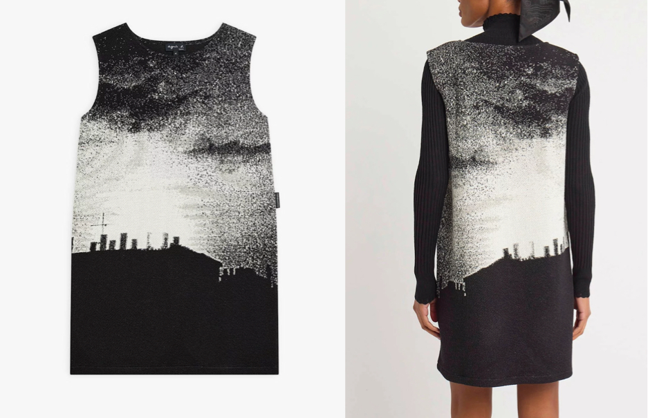 agnes b. FEMMEブラックのノースリーブワンピース