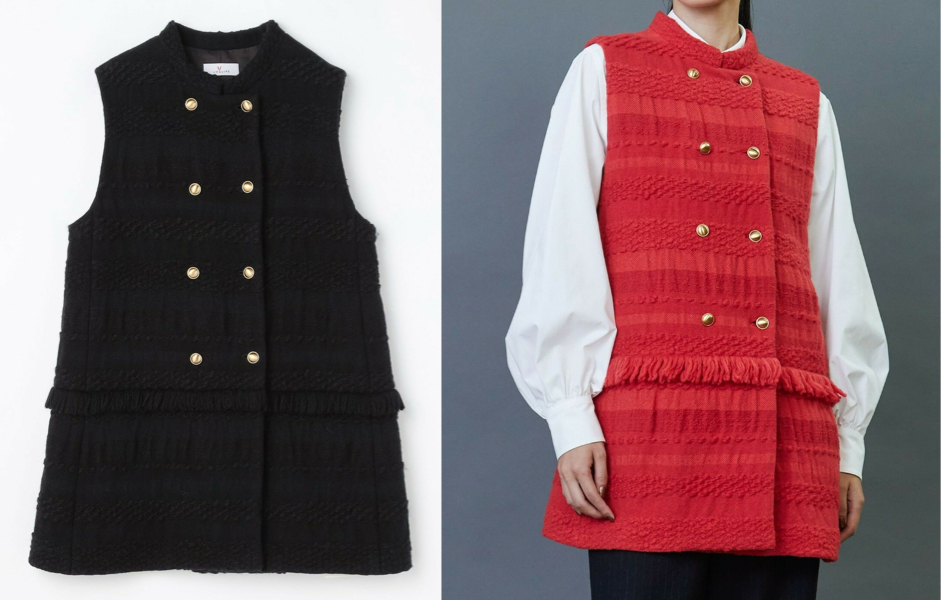 COUTURIER（クチュリエ）ブラックのツイードジレ