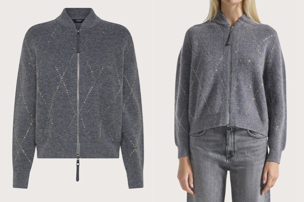 seventyveneziaグレーのカーディガン