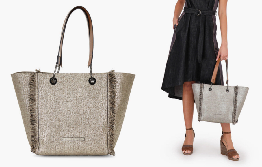 Brunello Cucinelli（ブルネロ クチネリ）シルバーのトートバッグ