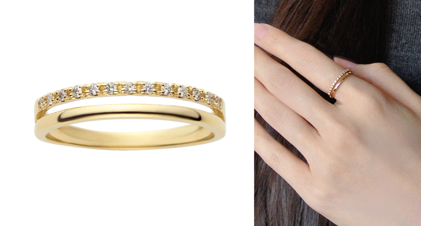Vendome Aoyama（ヴァンドーム青山）ゴールドxダイヤのリング
