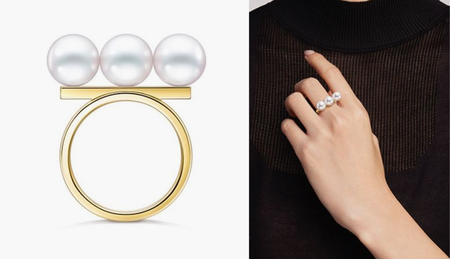 TASAKI（タサキ）ゴールドx3連パールのリング