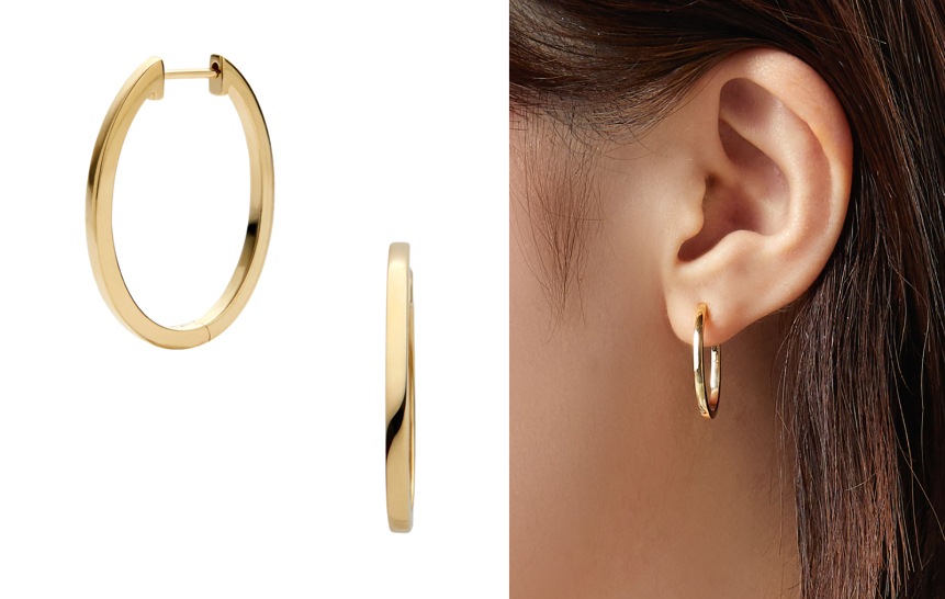 Vendome Aoyama（ヴァンドーム青山）ゴールドのフープピアス