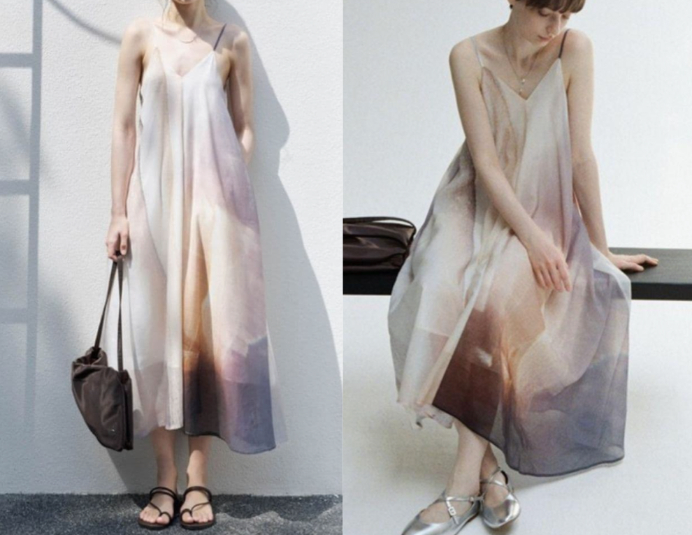 ageechitaグラデーションワンピース