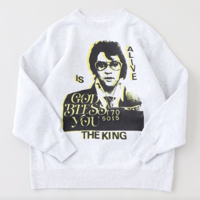 EDIFICE（エディフィス）ライトグレーのプリントスウェット