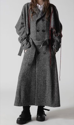 Yohji Yamamoto（ヨウジヤマモト）チャコールグレーのコート