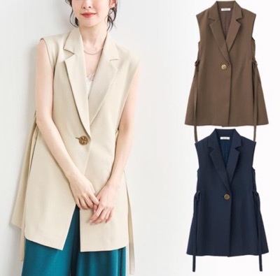 COCO DEAL（ココディール）アイボリーのジレ