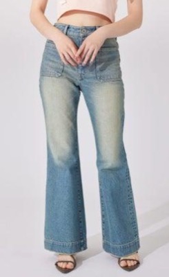 rienda(リエンダ)ブルーのデニムパンツ