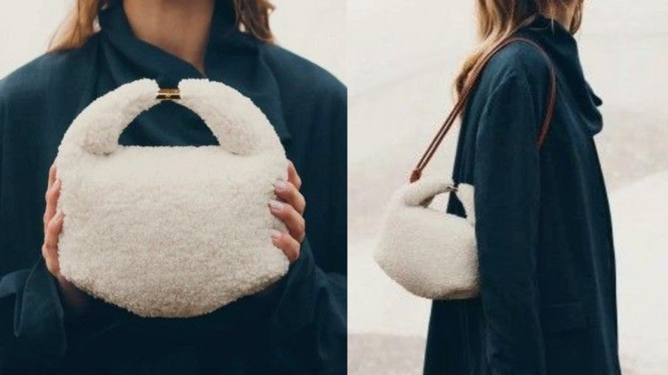 POLENE（ポレーヌ）アイボリーのニットバッグ