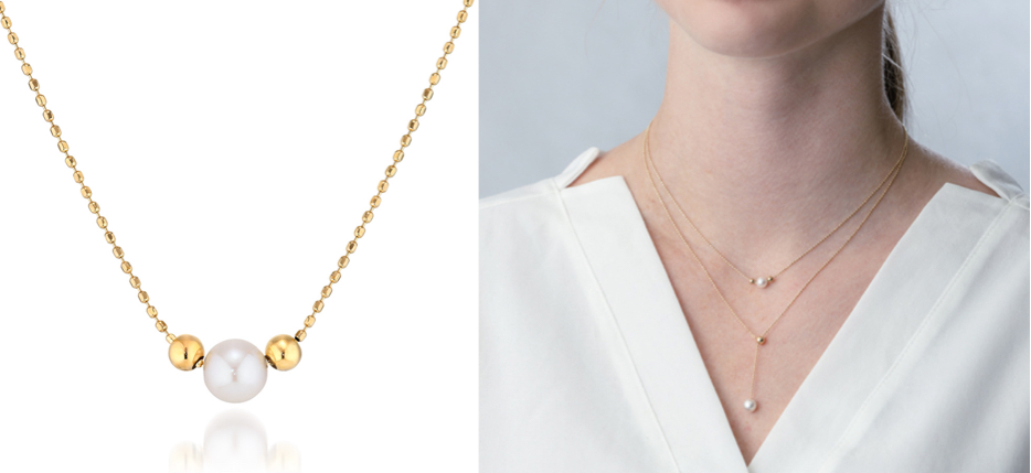 STAR JEWELRY（スタージュエリー）ゴールドxパールのネックレス