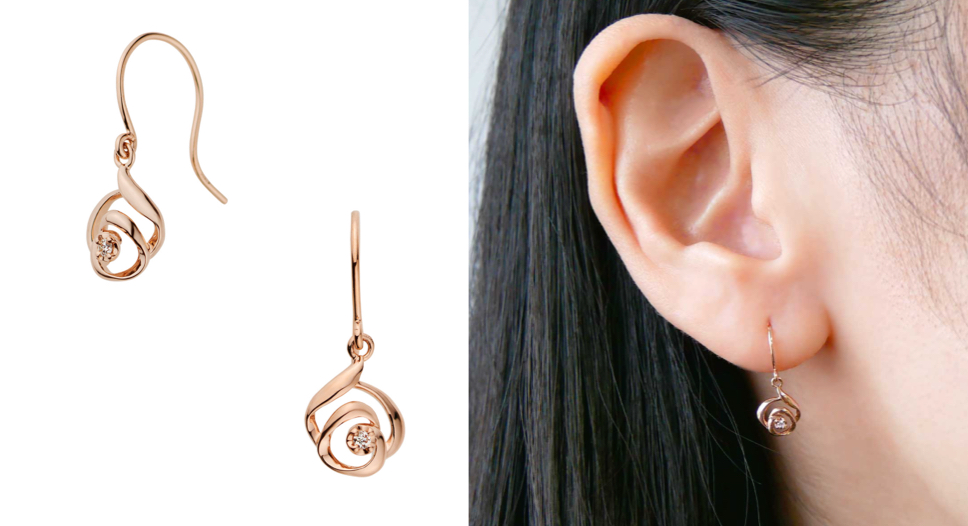 Vendome Aoyama（ヴァンドーム青山）ピンクゴールドのピアス