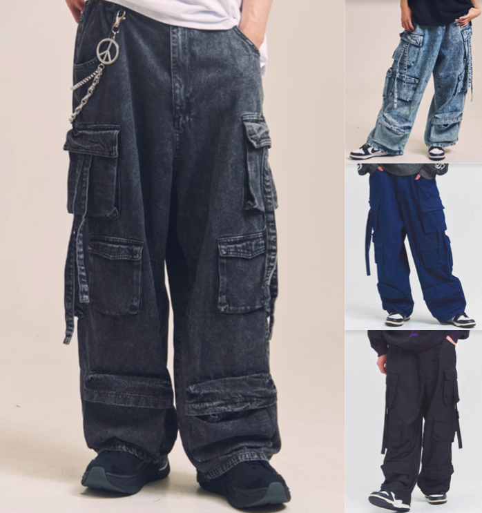 JACKROSE（ジャックローズ）ブラックのデニムカーゴパンツ