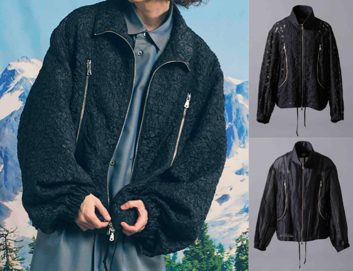 MAISON SPECIAL（メゾンスペシャル）ブラックのジップブルゾン