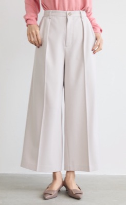 LOUNIE（ルーニィ）ライトベージュのワイドパンツ