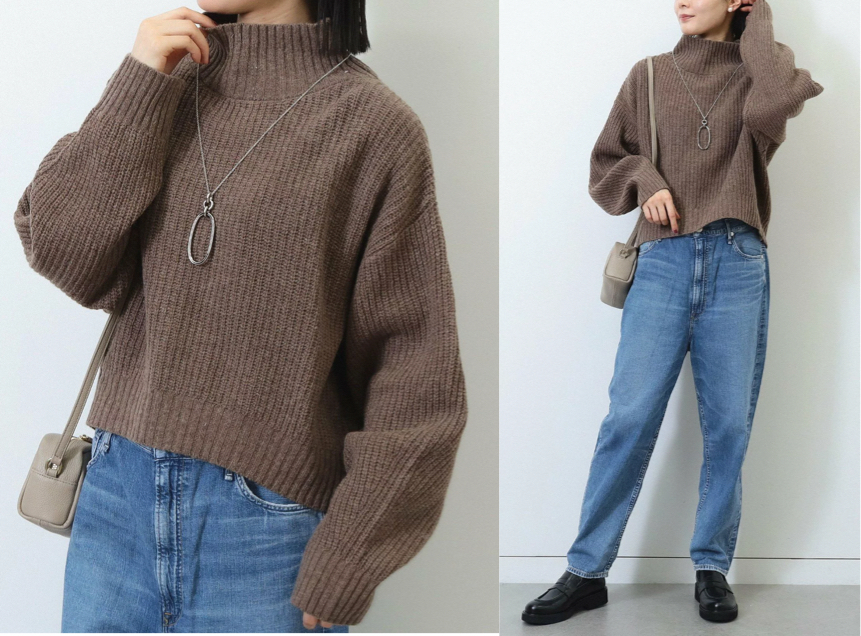 BEAMS HEART WOMENベージュのニット