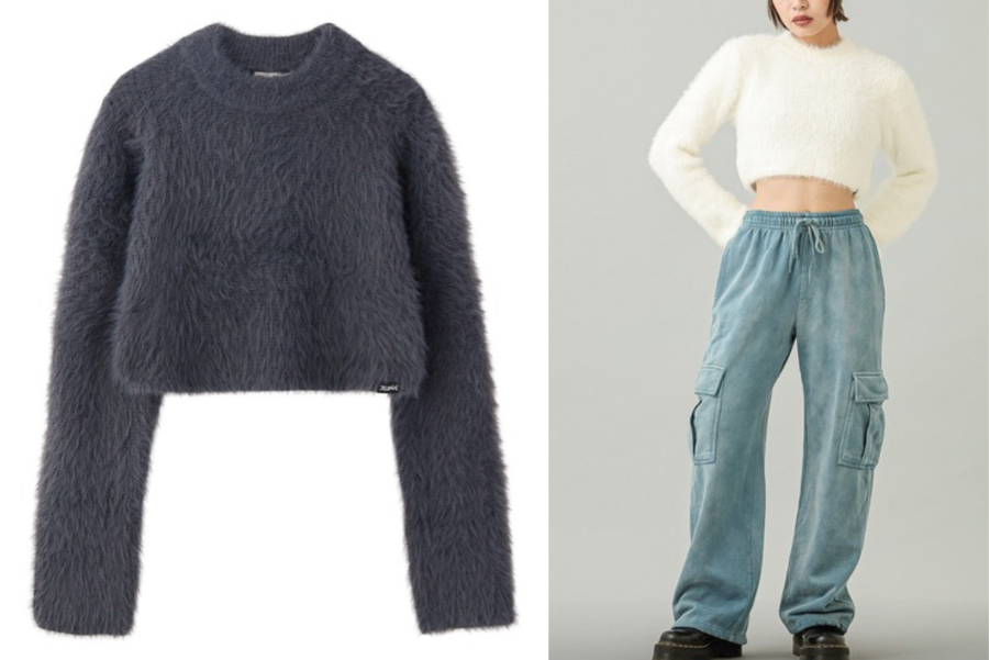 エックスガールチェコールグレーのニット