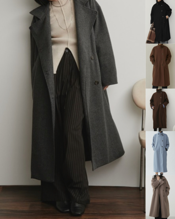 Aunt Marie's(アントマリーズ)チャコールグレーのロングコート