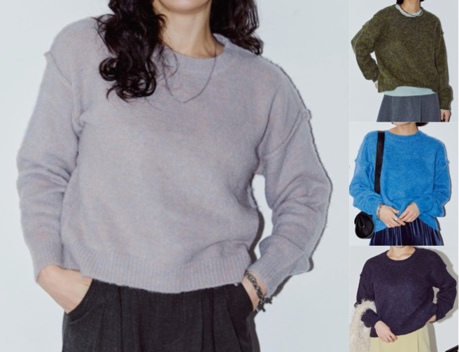 LIENCOEUR(リアンクール)グレージュのモヘアニット