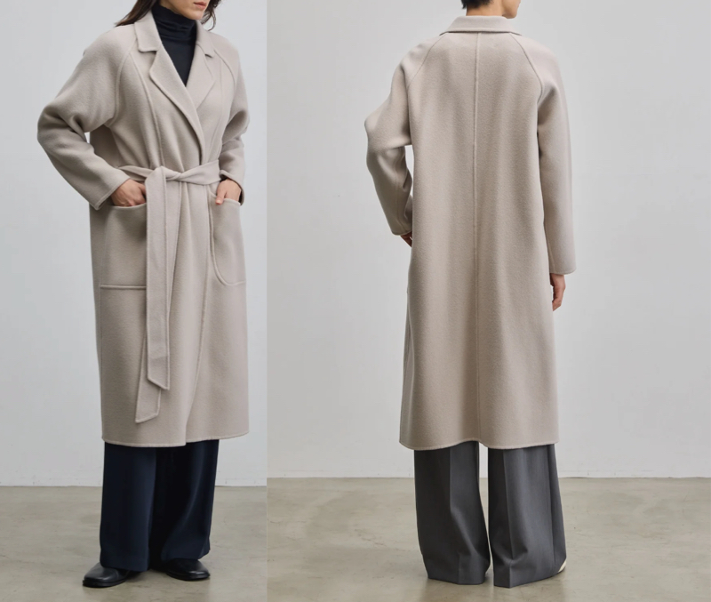 soejuライトグレーのコート